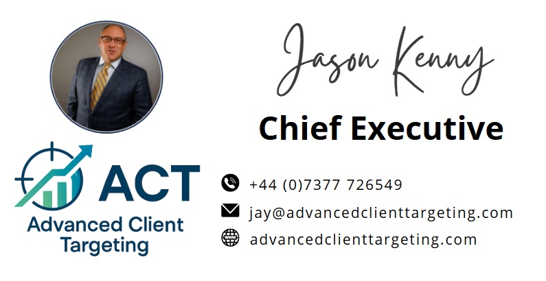 Jason Kenny Business Card - ACT Chief Executive